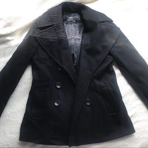 Black Wool Peacoat